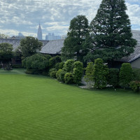2階の式場からの景色です。緑が落ち着きます。