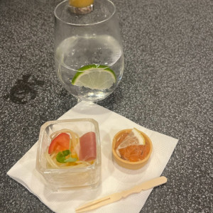 挙式までの待合室での料理|761575さんのホテル インターコンチネンタル 東京ベイの写真(2495709)