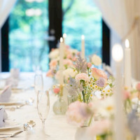 テーブルの装花