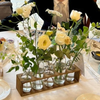 テーブルのお花。綺麗だった。