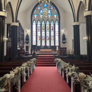 ステンドグラスがとても素敵でした。|761621さんのST.MARGARET WEDDING（セント・マーガレット ウエディング）の写真(2491400)