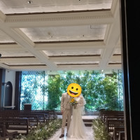 挙式会場は比較的こじんまりしています