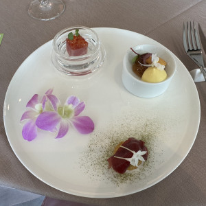 前菜盛り合わせの試食|761731さんのTHE CLASSICA BAY RESORT （ザ クラシカ ベイリゾート）の写真(2491773)