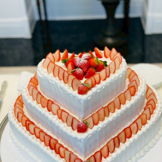 ハートの3段ケーキ