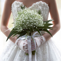 ブーケは水の協会のカタログの中から選びました。