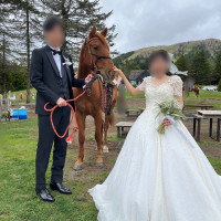 運が良くファームにいた動物たちとも一緒に撮影ができました