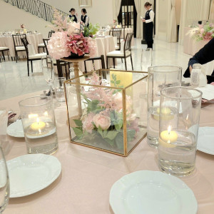 テーブル装飾|761918さんのAQUA GARDEN TERRACE（アクアガーデンテラス）/テイクアンドギヴ・ニーズウェディングの写真(2494684)