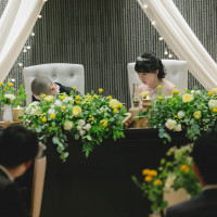 テントの中にいるように見立てた布の装飾がこだわりです！