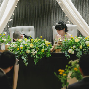 テントの中にいるように見立てた布の装飾がこだわりです！|761930さんのMARRYGOLD KURUME(マリーゴールド久留米)の写真(2493850)