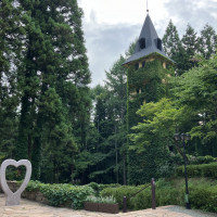 お城の広場から見える塔