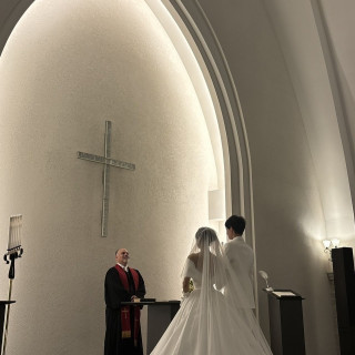 挙式中の写真です