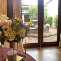 披露宴会場から見たガーデンです。