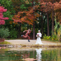 Party前の庭園での撮影