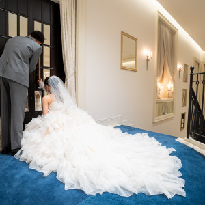 結婚式前に写真を撮ってもらいました|762441さんのAQUA GARDEN TERRACE（アクアガーデンテラス）/テイクアンドギヴ・ニーズウェディングの写真(2501443)