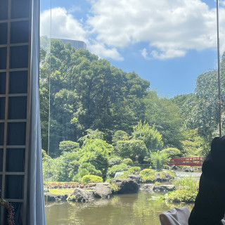披露宴会場から望む庭園