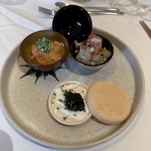 祝寿司、キャビア最中|762616さんのフォーチュンガーデン京都（FORTUNE GARDEN KYOTO）の写真(2496188)