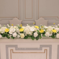 ブーケに合わせた装花