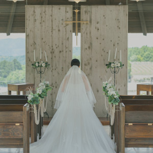 チャペルでの前撮り写真です。|762794さんの中伊豆ワイナリー シャトーT.Sの写真(2497457)
