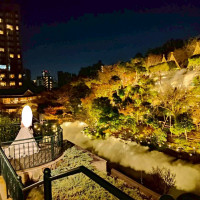 庭園での宴後撮影