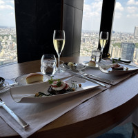 高層階での試食
