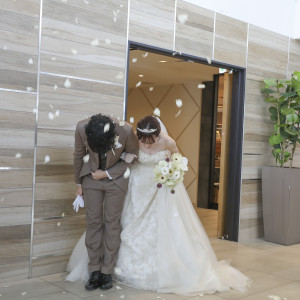 挙式後の挨拶|762878さんのWグランラセーレ岡山の写真(2497617)