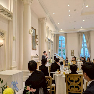 披露宴会場は白基調で素敵でした|762939さんのアーセンティア迎賓館(高崎)/テイクアンドギヴ・ニーズウェディングの写真(2552826)