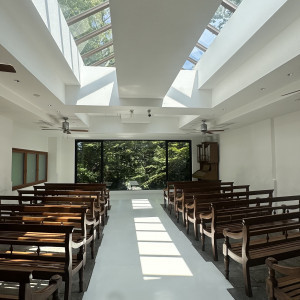 チャペルです。
緑と、自然光の入り方が綺麗でした。|762949さんのTHE NANZAN HOUSE （ザ ナンザン ハウス）の写真(2498025)