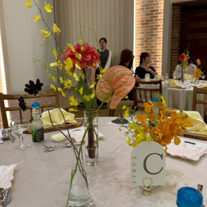 テーブル装花|763059さんのノートルダム横浜みなとみらい/FIVESTAR WEDDINGの写真(2498459)