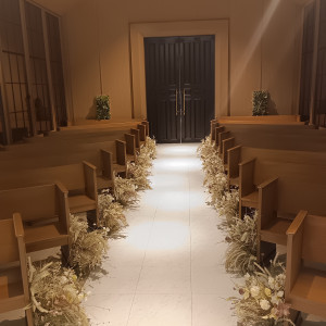 新郎新婦側から見たチャペル|763087さんのアーヴェリール迎賓館（名古屋）/テイクアンドギヴ・ニーズウェディングの写真(2500063)