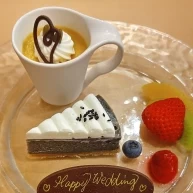 試食の黒ごまチーズケーキ