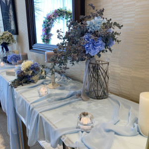 お花の装飾はどれもおしゃれでした|763246さんのラグナスイート 新横浜 ホテル&ウェディングの写真(2549324)