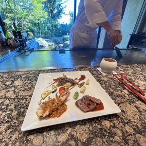 鉄板焼きで見応えもありました|763382さんの長良川清流ホテルの写真(2499984)