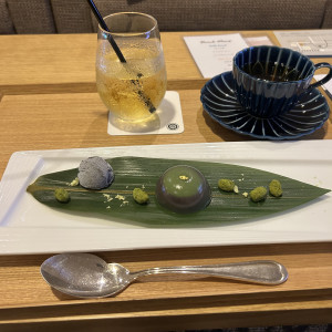 選べるデザートで、水まんじゅうの味はオリジナルでした(非売)|763382さんの長良川清流ホテルの写真(2499978)