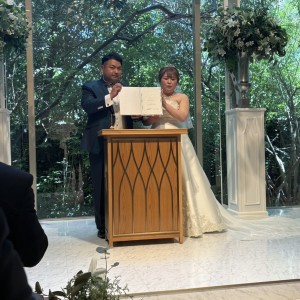 結婚証明書披露|763447さんのアーセンティア迎賓館（浜松）/テイクアンドギヴ・ニーズウェディングの写真(2500294)