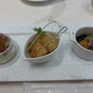 右からホタテ、エビ、マグロでした|763475さんのアルカンシエル横浜 luxemariage（アルカンシエルグループ）の写真(2505915)