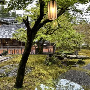和風の会場のテラスから見える景色|763526さんのSHOZAN RESORT KYOTO(SHOZANリゾート京都)の写真(2500580)