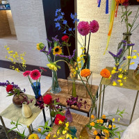 新郎新婦の席のお花