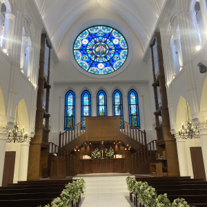 天井が高く綺麗|763612さんのアルカンシエル luxe mariage 大阪（アルカンシエルグループ）の写真(2500948)