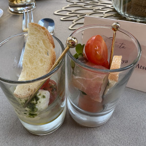 試食会で2種類の前菜。|763778さんのウエディング ファンタジアの写真(2503471)
