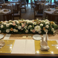 相生という会場の新郎新婦席