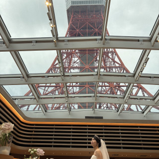 挙式場から東京タワーが一望できる