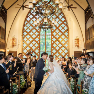 チャペルでスパイダーシャワー|764017さんのフォーチュンガーデン京都（FORTUNE GARDEN KYOTO）の写真(2502642)