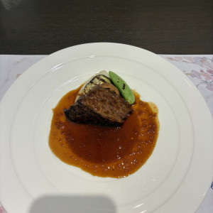試食させて頂いたステーキです。お肉は柔らかくて美味しかった。|764561さんのヒルサイドクラブ迎賓館（札幌）/テイクアンドギヴ・ニーズウェディングの写真(2505382)