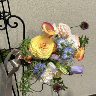 前撮り・当日違う種類の花でブーケを作ってもらえる