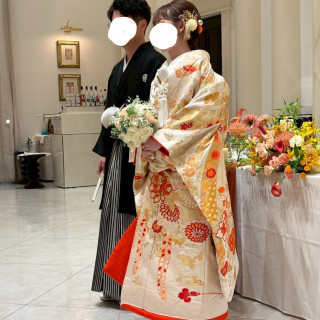 提携店で和装（色打掛）にも対応していただけました