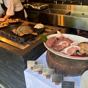披露宴会場でのBBQの様子です。|764735さんのジャルダン・ドゥ・ボヌールの写真(2506457)