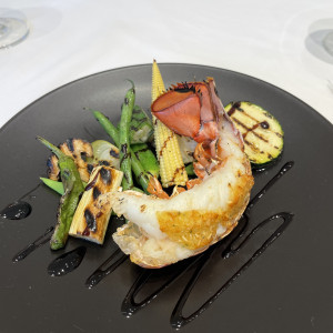 アーモンドとお茶のバターをまとったオマール海老のオープン焼き|764975さんのアーヴェリール迎賓館（富山）/テイクアンドギヴ・ニーズウェディングの写真(2507385)