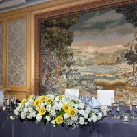 メイプルという披露宴会場で壁画がすてきでした。