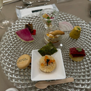 コース料理の前菜です。|765084さんの定禅寺ガーデンヒルズ迎賓館/FIVESTAR WEDDINGの写真(2581989)