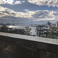 ピンクの雰囲気の披露宴会場からの景色。4階からです。
